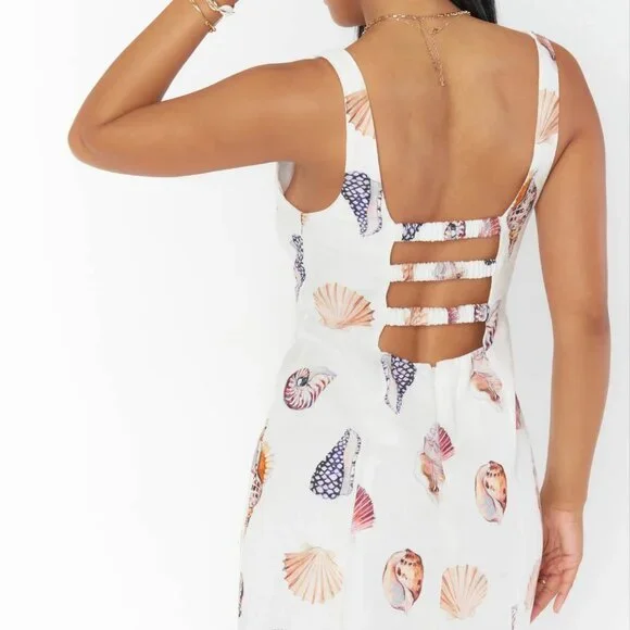 NWT Show Me Your Mumu Linen Steph Micro Mini Bachelorette Seashell Dres… - Picture 2 of 5